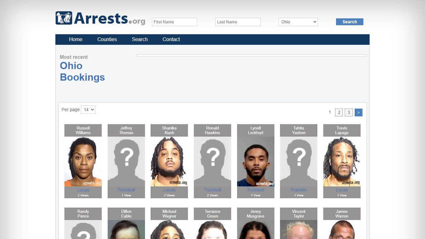 Ohio Arrests and Inmate Search
